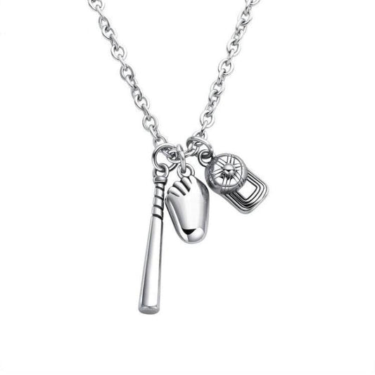 Baseball Accessories Pendant and Chain Necklace - Sportzzheads