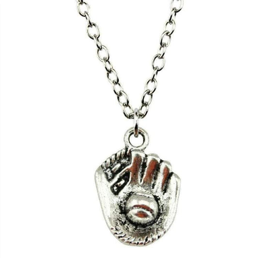 Baseball Glove Pendant and Chain Necklace - Sportzzheads
