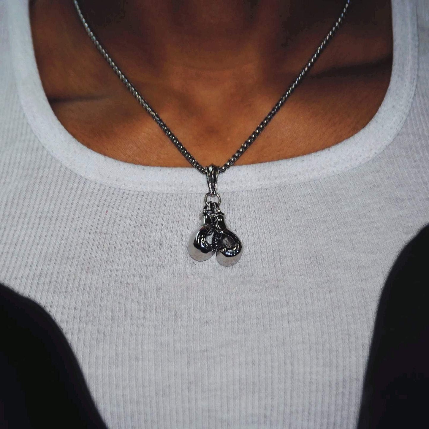 Boxing Gloves Pendant and Chain Necklace - Sportzzheads