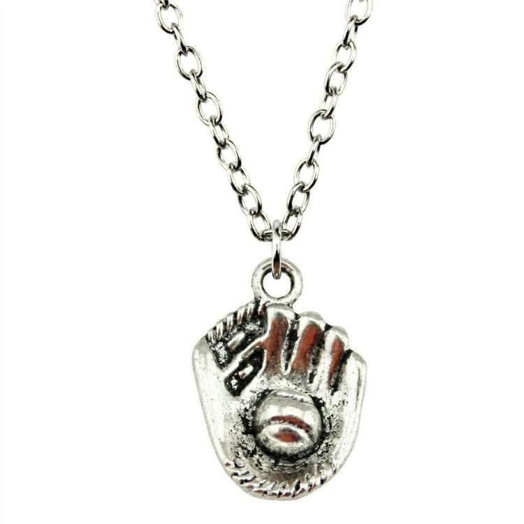 Baseball Glove Pendant and Chain Necklace-BSB-GLV-24